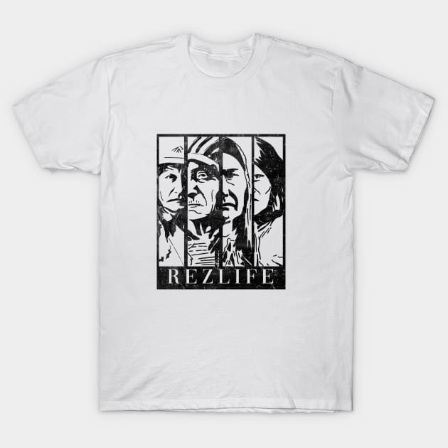 Native American Rezlife Founding Fathers T-Shirt by Eyanosa